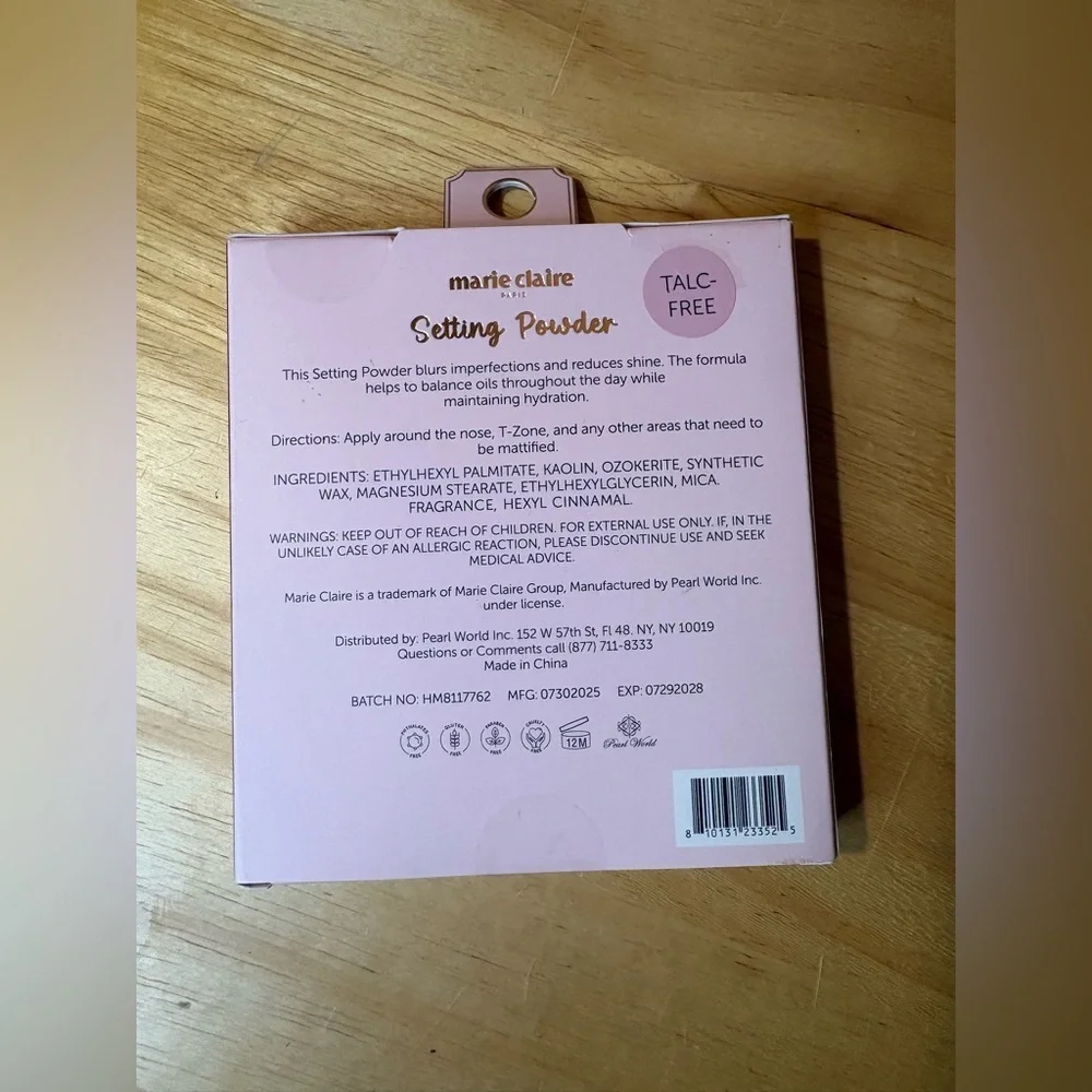Marie Claire Paris Setting Powder Flawless Finish Talc Free 0.21 oz